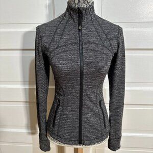 Lululemon Define Jacket Size 4 Coco Pique Black White Flattering Fit $128